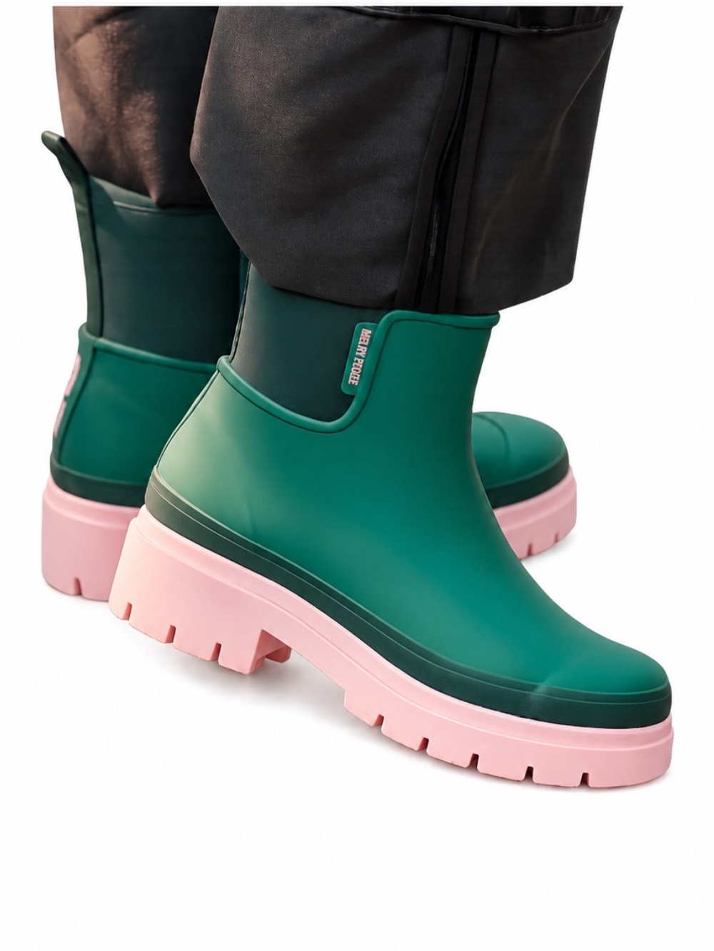 Merry People Tully Ankle Rain Boot Ivy & Blossom Waterproof EU 37/US 6 EUC!
